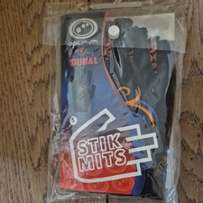 Optimum Stik Mits Rękawice do rugby plemienne czarne pomarańczowe niebieskie rozm. Small