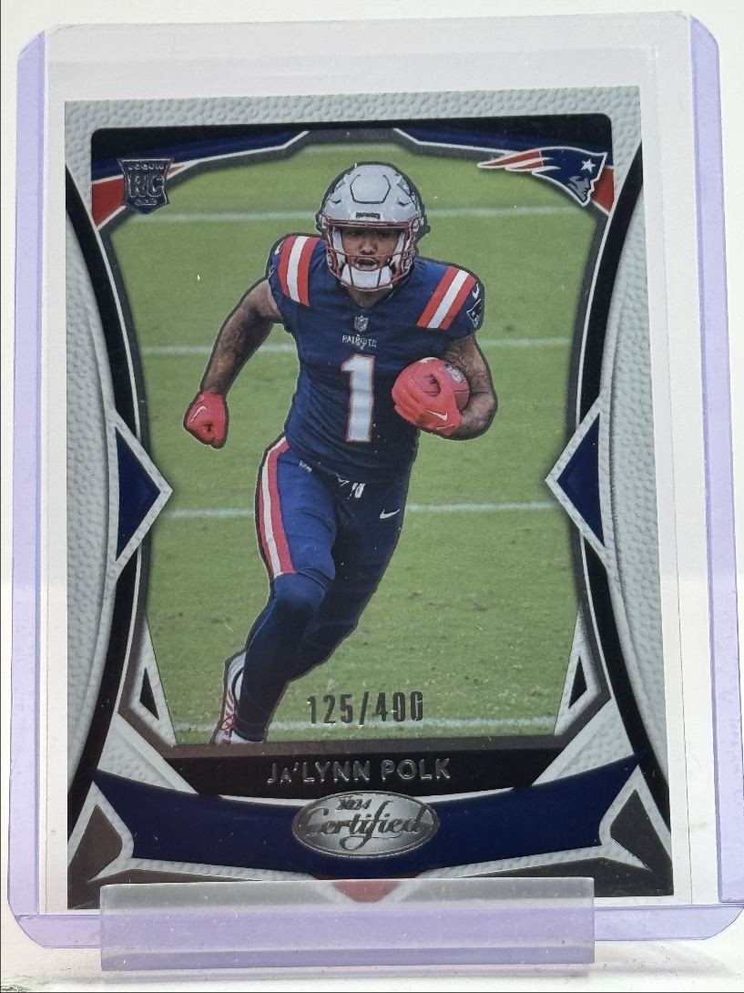 JA'LYNN POLK 2024 CERTIFIED FOOTBALL ROOKIE PATRIOTS #128 RC /400 Q3687