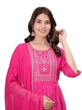 Women's Rayon Kurta with Pant  Dupatta Set