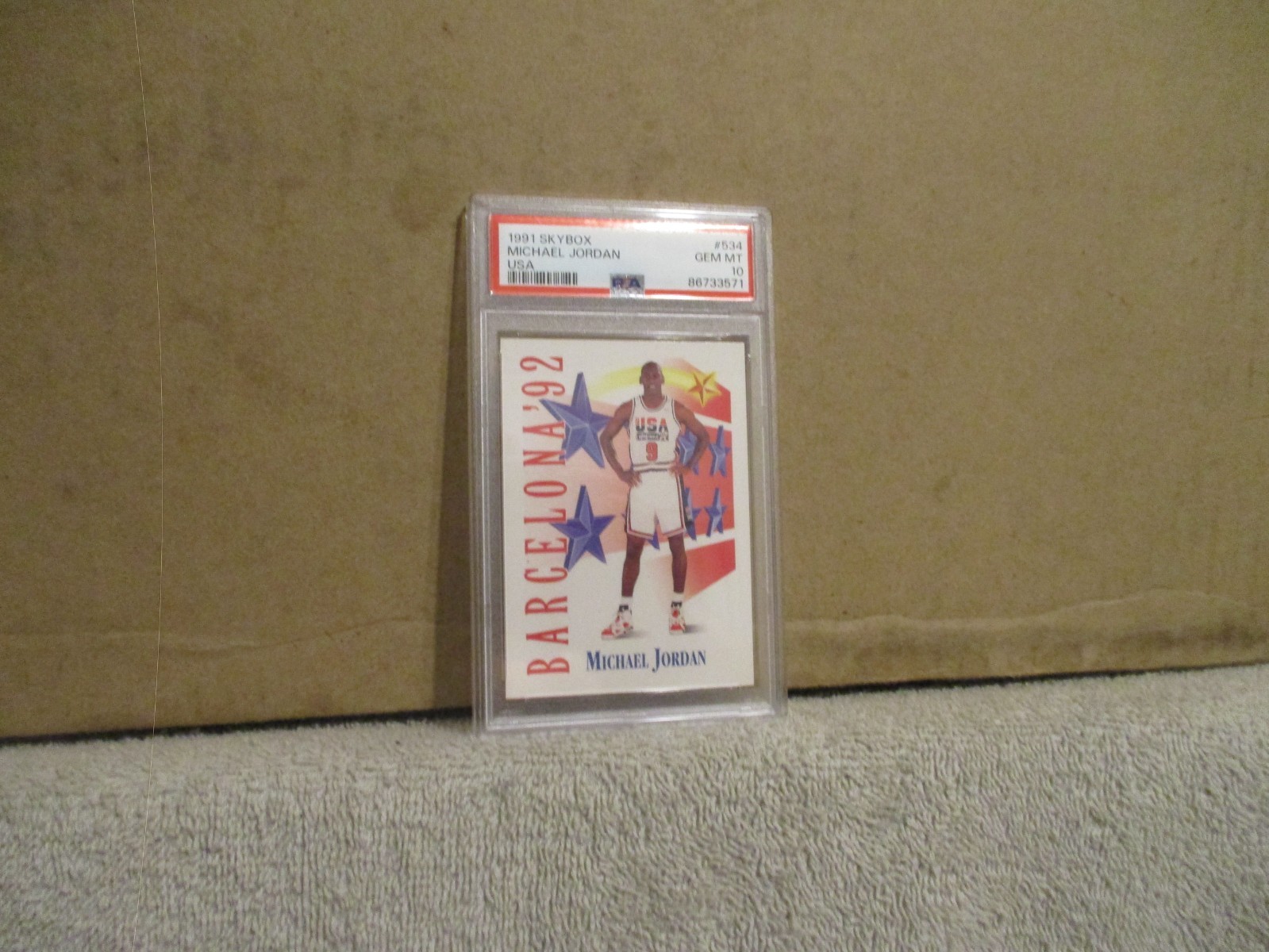 1991-92 SKYBOX BASKETBALL MICHAEL JORDAN #534 TEAM USA PSA 10 GEM MINT INVEST!