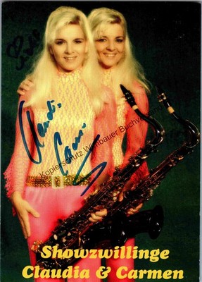 Original autograph Dresden twins Claudia and Carmen // autograph aut 340289