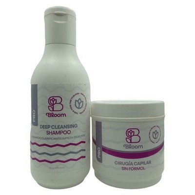 Bloom Hair Care 2 Step Kit Deep Cleansing Shampoo + Hair Mask 16 oz