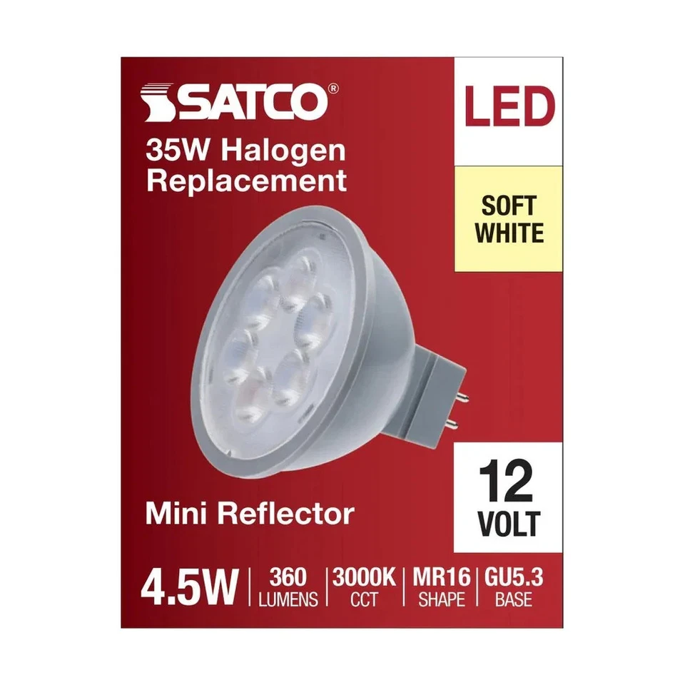 4.5 Watt MR16 LED - Silver Finish - 3000K - GU5.3 - 40 deg. Beam - 360 Lumens - - Image 4 of 4