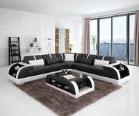 Design Sofa MöBel Eckcouch Ecksofa Wohnzimmer Lederpolster Couch L Form + Tisch