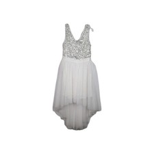 Dressystar Womens Size Medium White Lace Bridesmaid Mesh Dress