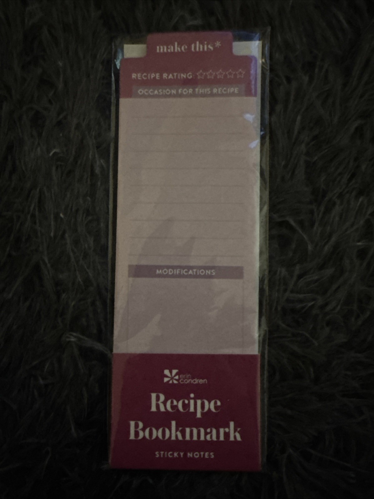 Erin Condren Recipe Bookmark Sticky Notes NEW-image