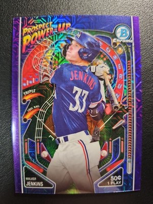 2024 Bowman - Mega Box Chrome Prosp Power-Up Walker Jenkins #PP-1 Purple Mojo
