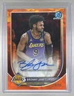 Bronny James Jr 2025 Bowman Chrome Sapphire #BCA-BR Orange Refractor Auto 16/25