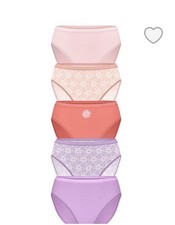 5-Pack Victoria's Secret XL High-Leg Logo Brief Panties Cotton Bundle Set Lot