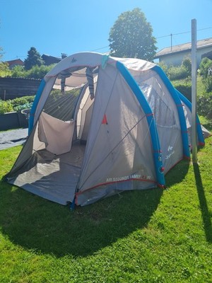 VB Quechua Air Seconds Family 4.1 XL aufblasbares Zelt 4P grau/blau 450x280
