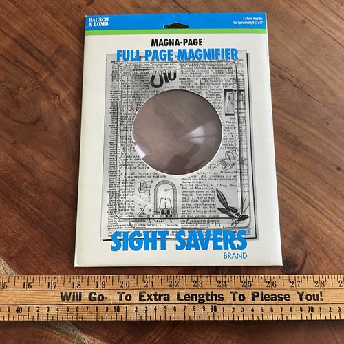 Vintage Bausch & Lomb MAGNA-PAGE Full Page Magnifier Sight Savers