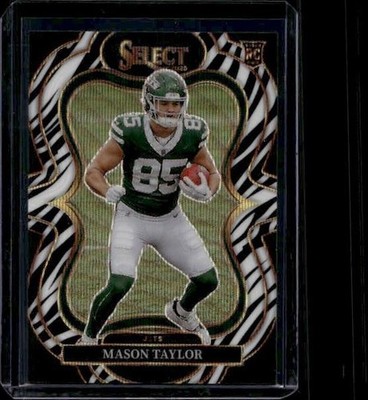 2025 Panini Select #376 Mason Taylor Zebra Prizm | eBay