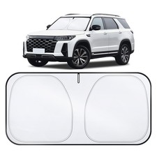 Livtee Car Windshield Sun Shade 300t Polyester 64 X 33.5 Blacksilver