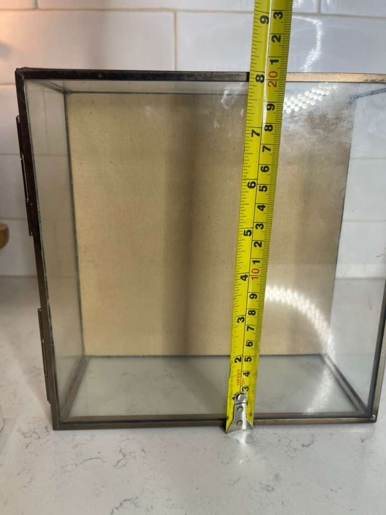 Vintage  Glass & Brass   Curio Display .