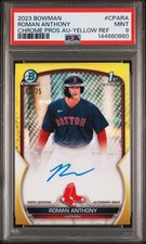 2023 BOWMAN CHROME PROSPECT AUTOS #CPARA ROMAN ANTHONY 69/75 PSA 9 AUTO