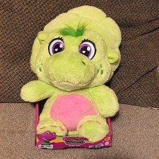 Mattel Barney's World Baby Bop Plush Stuffed Dinosaur Green Pink Washable JGH73