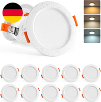 Sanyoung LED Einbaustrahler 230V Flach, 10Er Set LED Spots 68Mm Warmweiß 3000K N