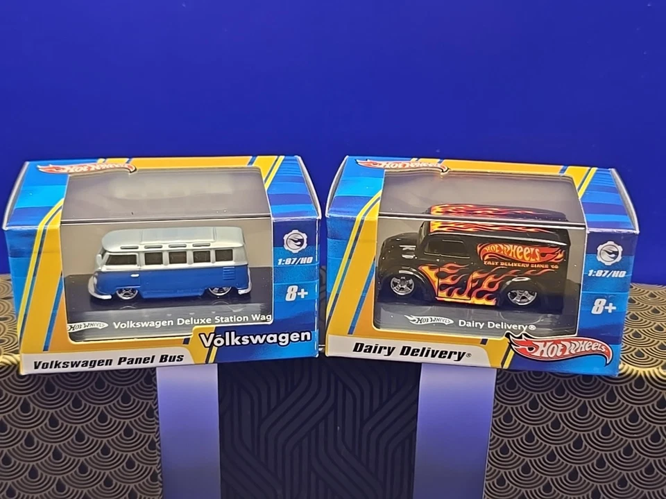 Hot Wheels 1:87 / HO Escala Entrega de lácteos y VW Deluxe Station Wagon Excelente 🎁 Foto 2 de 4