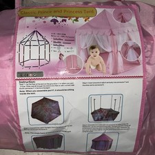 Princess Castle Playhouse Tent Toy for Girls, Pink Kids Play House Indoor, Ch...