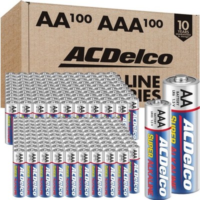 Powermax ACDelco AA and AAA 200-Count Combo Pack 200-Count, Blue 