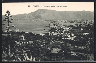 Ansichtskarte Palermo, Panorama dalla Villa Belmonte 
