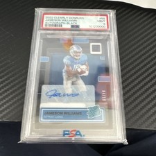 Panini Clearly Donruss Jameson Williams Rated Rookie Black Auto /10 PSA 9