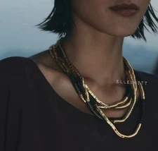 Zara Style Vintage Multi-layer Metal Chains Necklace Statement Necklace