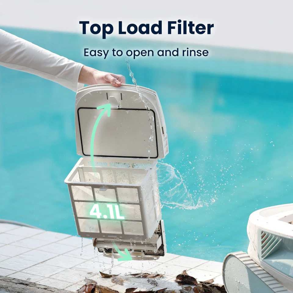 Hydro 4 SE - Limpiador de piscinas robótico con cable de 36 pies Foto 3 de 4