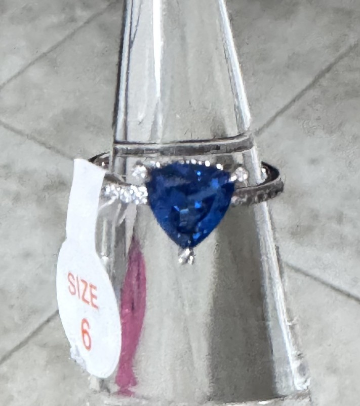 Bomb Party Ring Size 6 RG95427 What You Imagine Aqua On Rhodium 