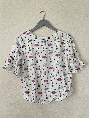 Sommerliche Bluse/ Shirt mit süßem Aufdruck für Mädchen, Größe 158-164
