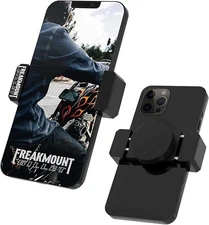 Black FREAKMOUNT Magnetic Moto Phone Mount 1.0 - Secure & Easy Install