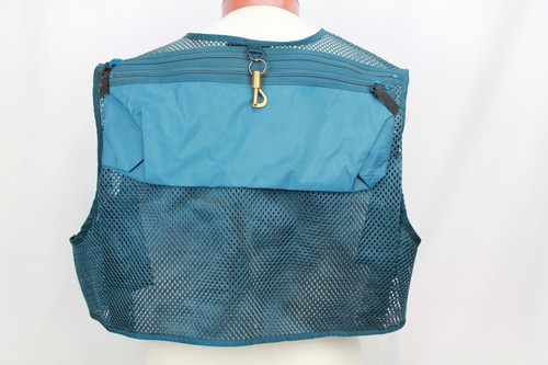 Vintage Patagonia Mesh Fly Fishing Vest Men's XL Blue Teal Pocket Utility - Picture 11 of 16
