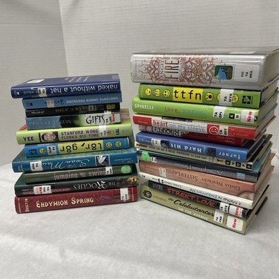 Mixed Lot of 22 Ya Hardcover Books. Mix of Genres and Authors Ex-Lib