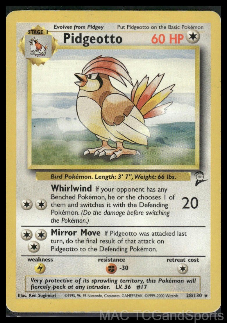 Pidgeotto 28/130 Base Set 2 Pokemon TCG HP