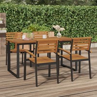 Gartentisch Mit U-FöRmigen Beinen 160X80X75 Cm Massivholz Akazie