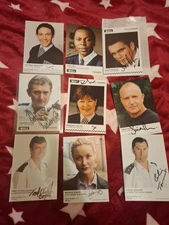 ITV The BILL signed cast cards x9  Mostly undedicated 