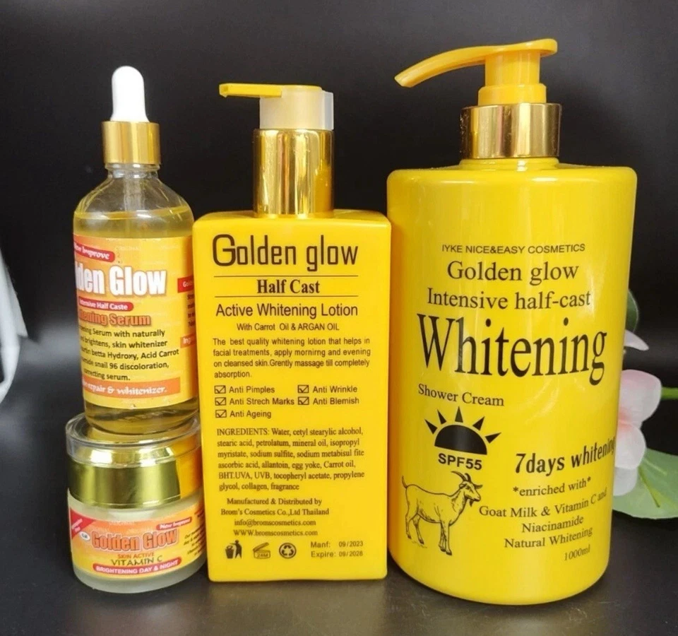 4 In 1 Set Golden Glow Body Milk 500ml Lotion + 1000ml exfoliating shower Gel. - Image 3 of 3