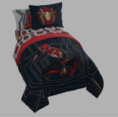 Spiderman Marvel Black Red No Way Home 5-Piece Twin/Full Bedding