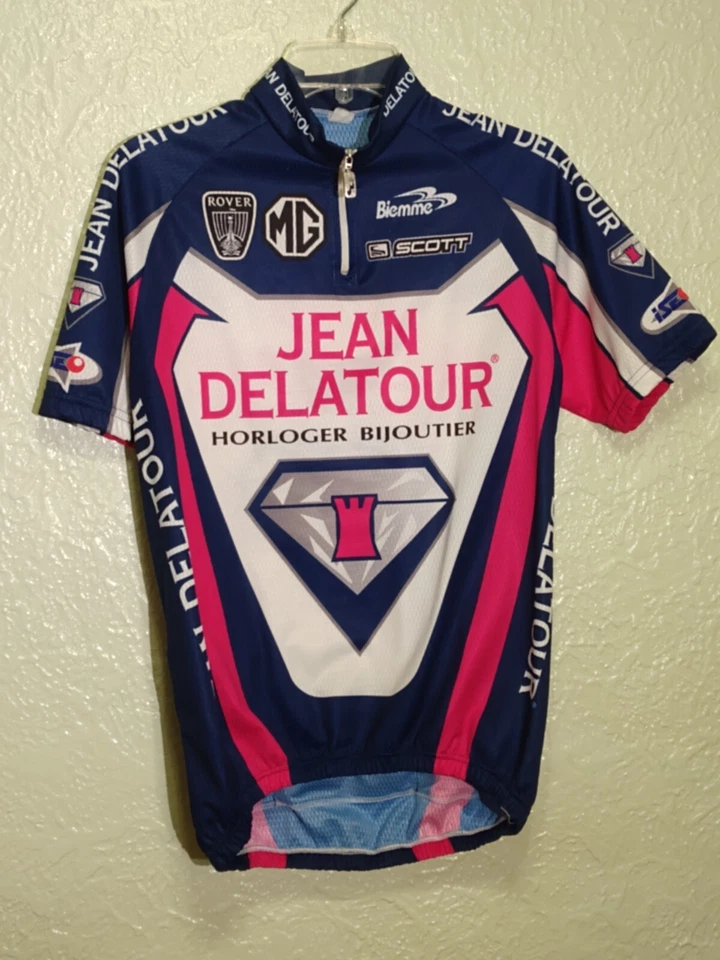 Biemme Jean Delatour Cycling Jersey W/Matching Bib Shorts Sz 4 Large - Image 2 of 4