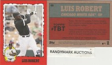 Luis Robert CHICAGO WHITE SOX TOPPS 2020 THROWBACK 1985 RAMBO TBT 68 SP 666 RC