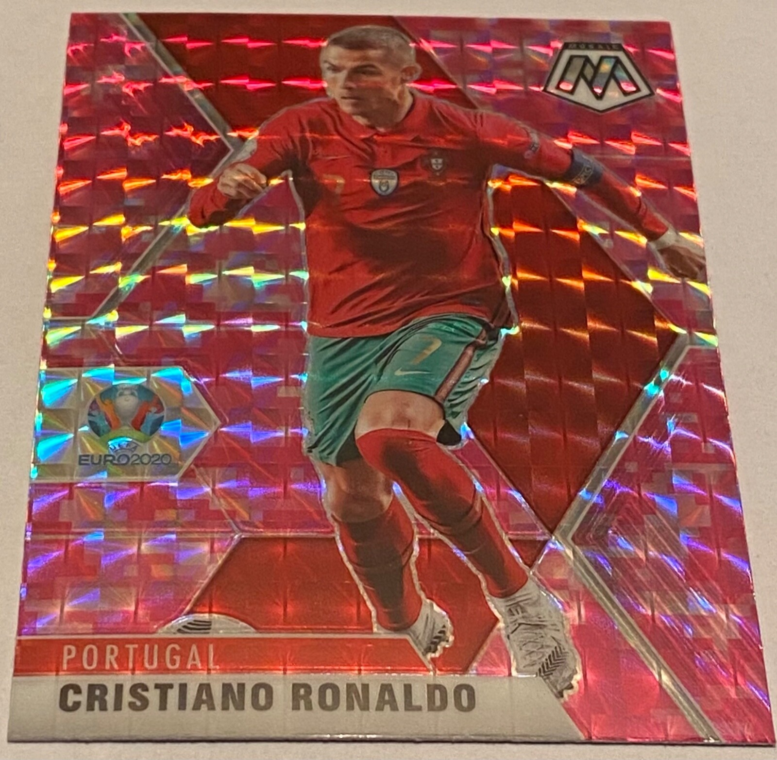 2021 Mosaic UEFA Euro Pink Camo Prizm CRISTIANO RONALDO Portugal #160