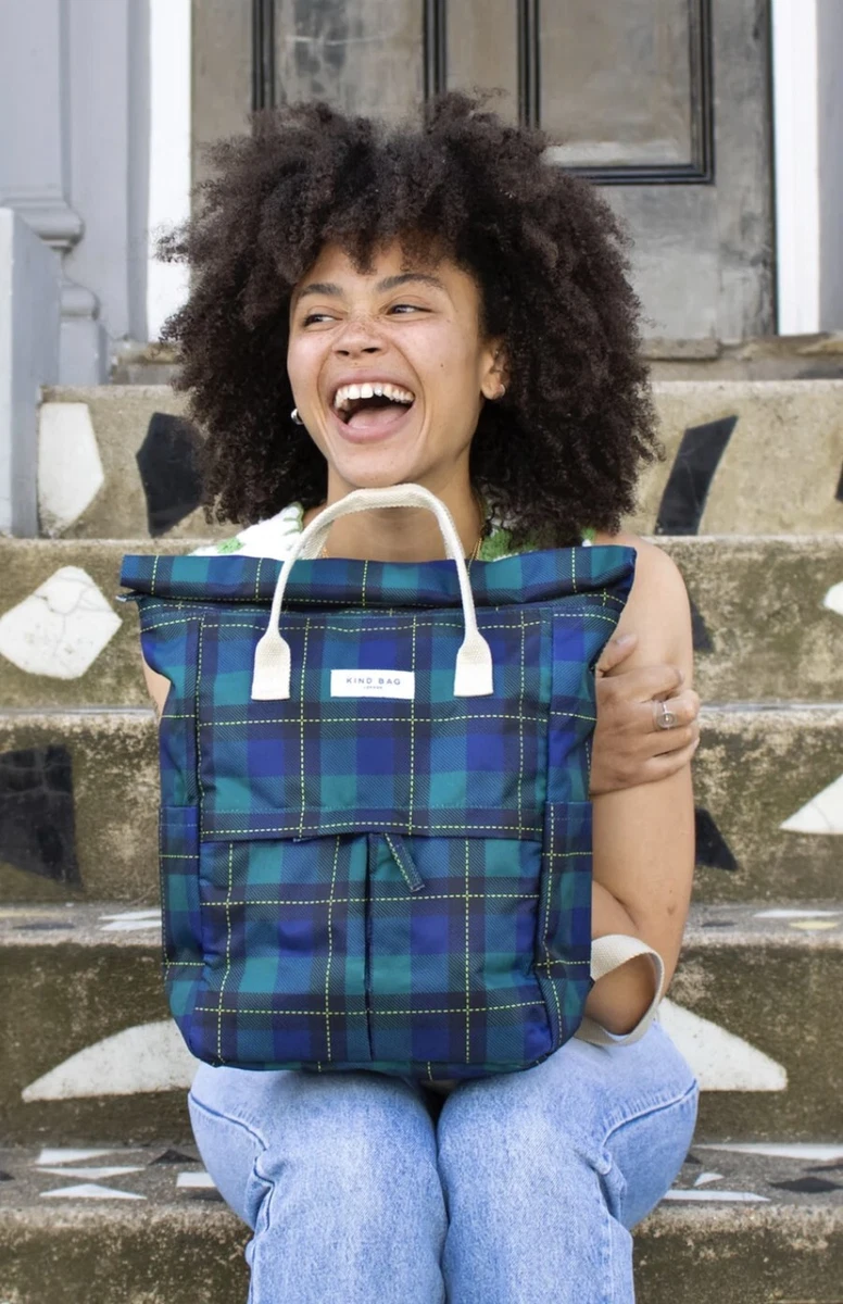 Kind Bag London “Hackney” 2.0 Backpack.Tartan plaid Medium. Laptop.100%  recycled | eBay