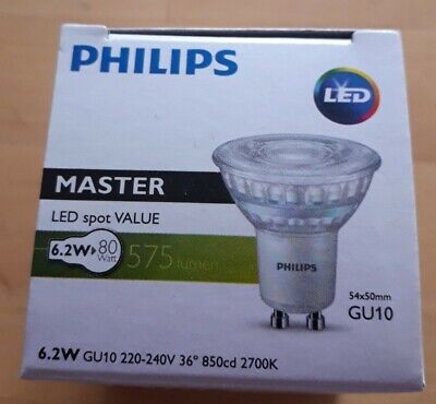 6402 LED Leuchtmittel GU10 6W warmweiss 100° 480 Lumen 3Step dimmbar 100/50/10%