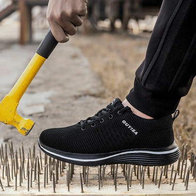 Womens Safety Shoes Mesh Work Boots Steel Toe Cap Lightweight Sneakers  Summer | eBay