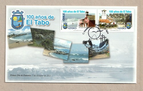 CHILE FDC COVER - 100 ANOS DE EL TABO 2011 - Bild 2 von 3