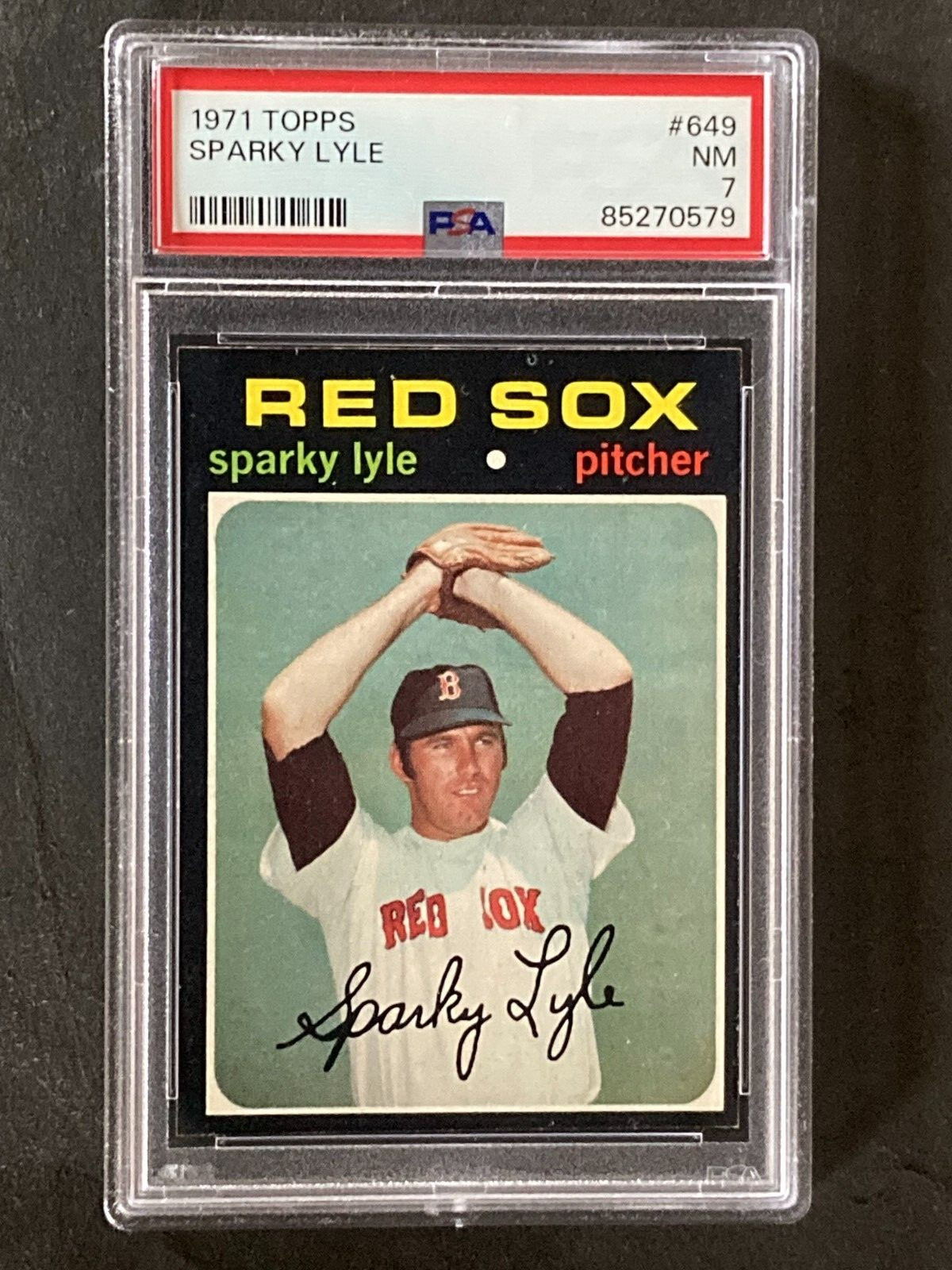 1971 Topps #649 Sparky Lyle PSA 7