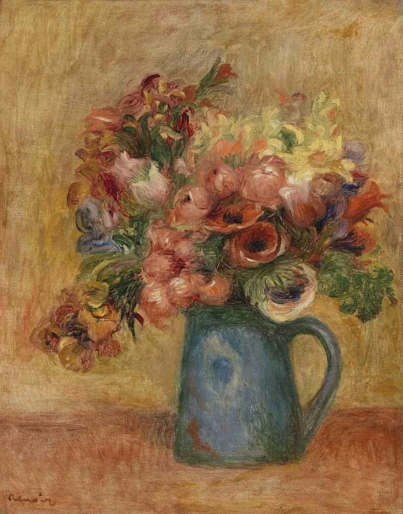 Pierre Auguste Renoir Vase Of Flowers #2 Canvas Print 16 x 20