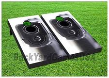 Cornhole Dead on Accurate Pistol Gun Boards BEANBAG TOSS GAME w Bags Set 01411
