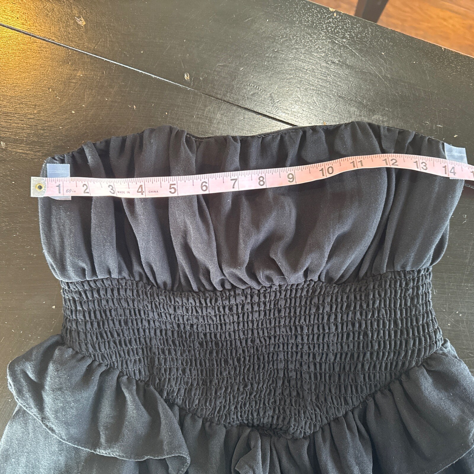 DO+BE Black Romper size medium lined, strapless w… - image 8