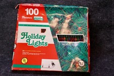 Vintage, 100 Miniature Holiday Indoor/outdoor Multicolor Lights, New In The Box